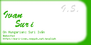 ivan suri business card